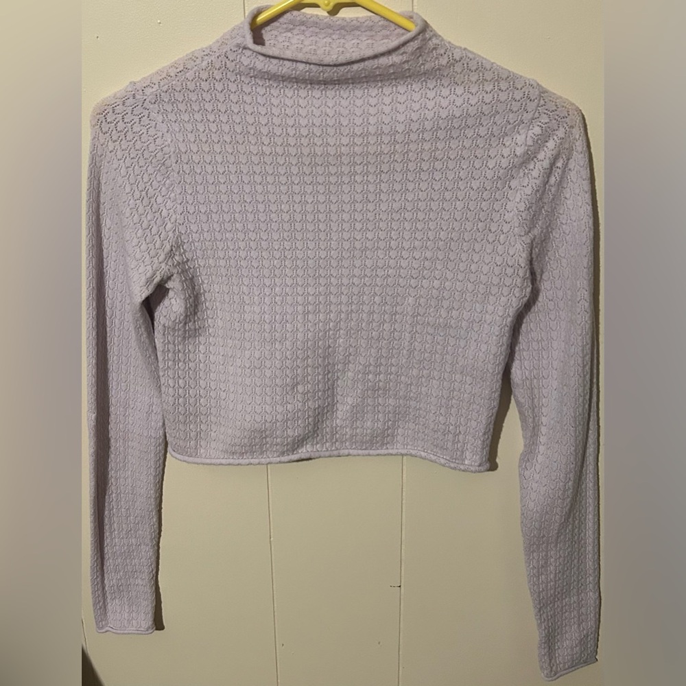 Wild Fable Small Long Sleeve Crop Top - Light Purple